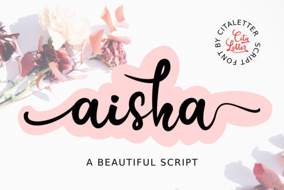 Aisha Script Font Poster 1
