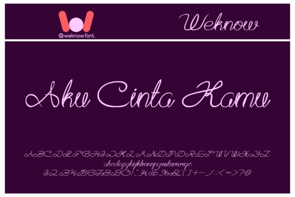 Aku Cinta Kamu Font Poster 1