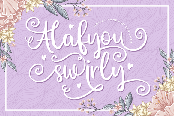 Alafyou Swirly Font Poster 1