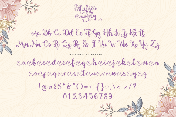 Alafyou Swirly Font Poster 9