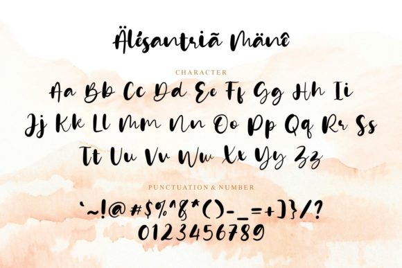 Alesantria Mane Font Poster 12