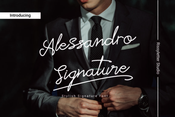 Alessandro Signature Font Poster 1
