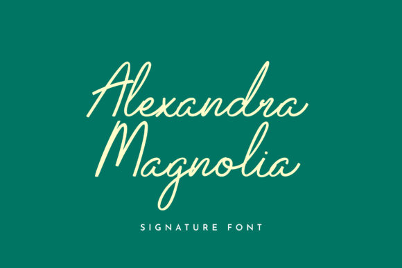 Alexandra Magnolia Font Poster 1