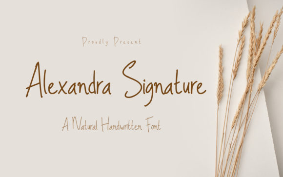 Alexandra Signature Font Poster 1