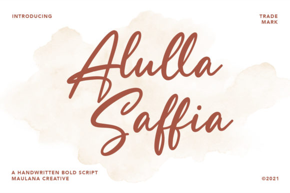 Alulla Saffia Font Poster 1