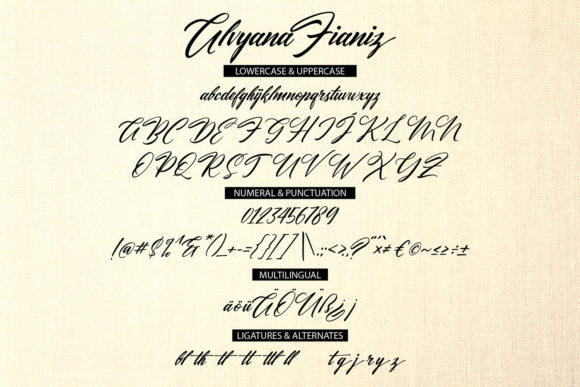 Alvyana Fianiz Font Poster 6