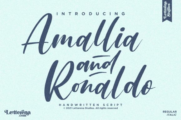 Amallia and Ronaldo Font Poster 1