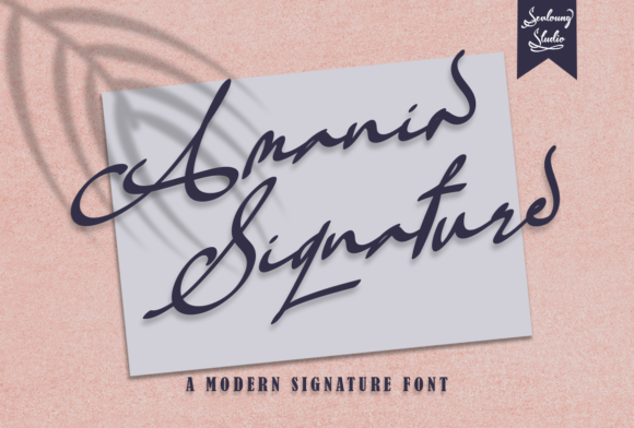 Amania Signature Font Poster 1