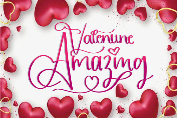 Amazing Valentine Font Poster 1