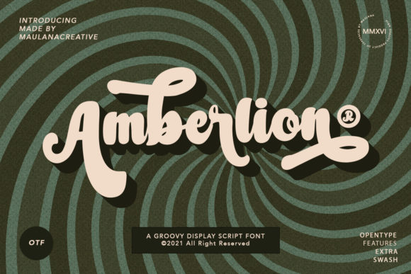 Amberlion Script Font Poster 1