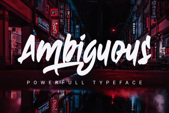 Ambiguous Font Poster 1