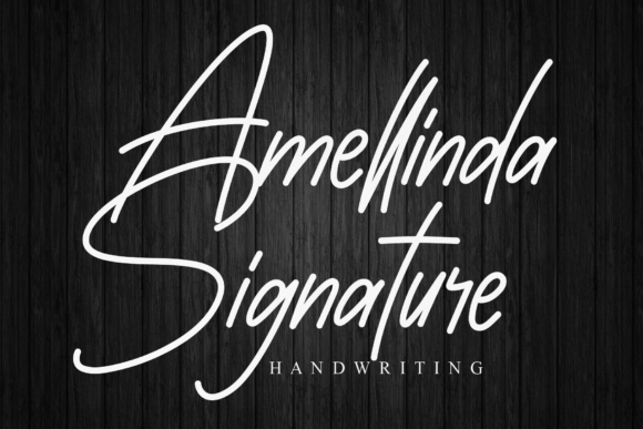Amellinda Signaturere Font Poster 1