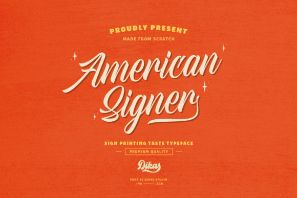 American Signer Font