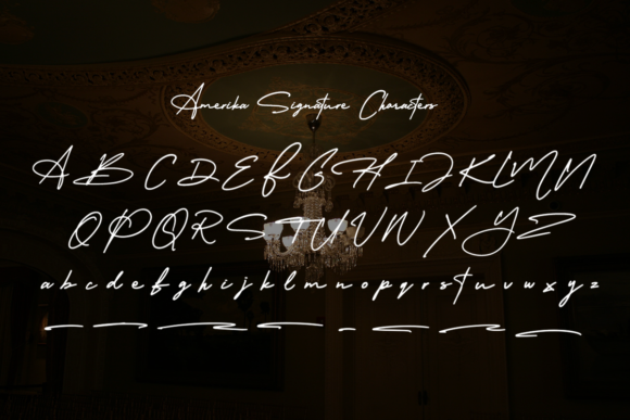 Amerika Signature Font Poster 4