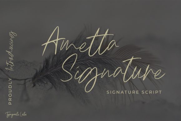 Ametta Signature Script Font Poster 1