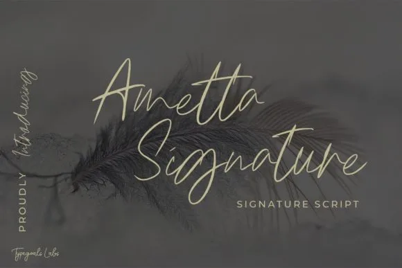 Ametta Signature Script Font Ametta Signature Script Font Poster 1