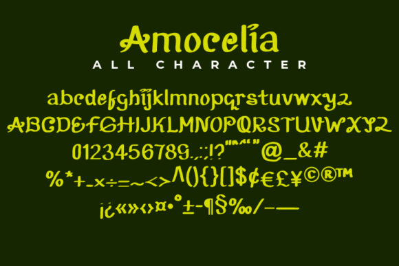 Amocelia Font Poster 2
