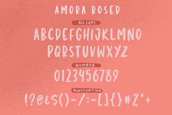Amora Rosed Font Poster 3