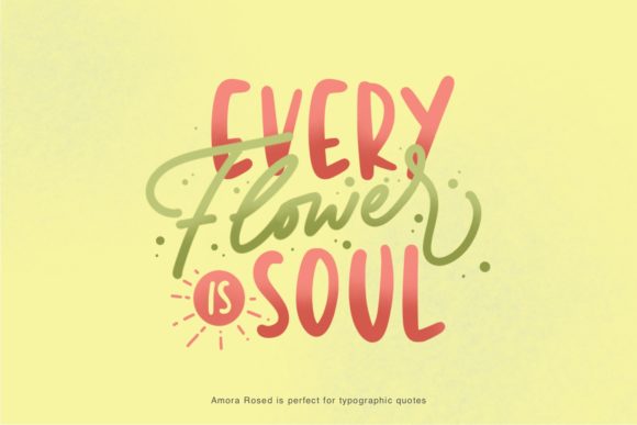 Amora Rosed Font Poster 4