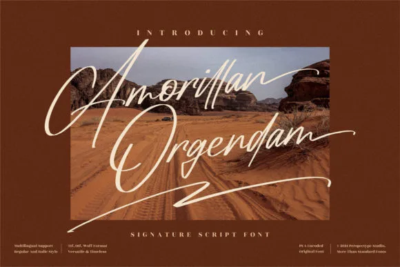 Amorillan Orgendam Font Amorillan Orgendam Font Poster 1