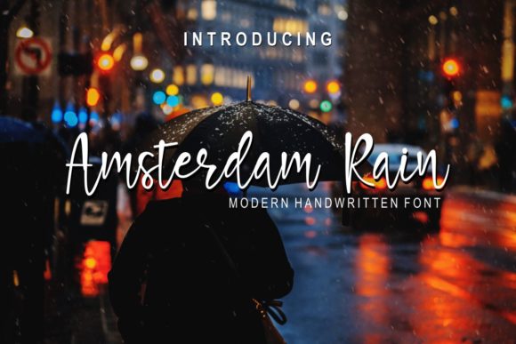 Amsterdam Rain Font Poster 1