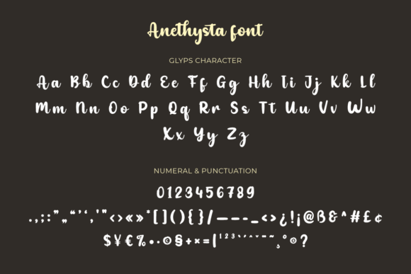 Anethysta Font Poster 10