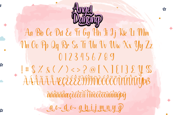 Angel Dancing Font Poster 3