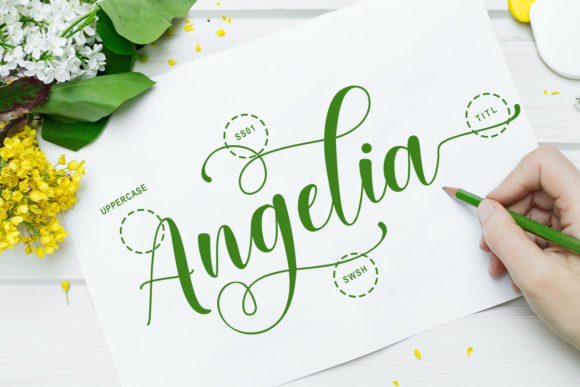 Angelia Font Poster 3