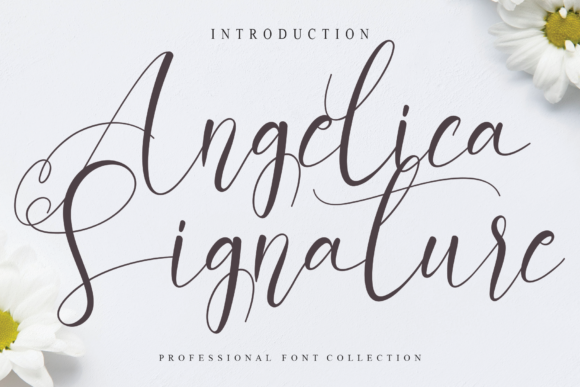 Angelica Signature Font Poster 1