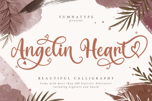 Angelin Heart Font Poster 1