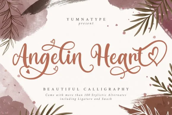Angelin Heart Font Angelin Heart Font Poster 1