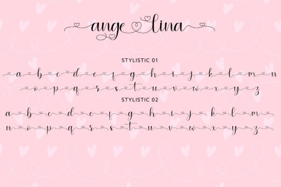 Angelina Font Poster 12
