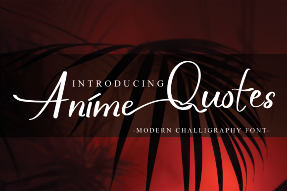Anime Quotes Font Poster 1