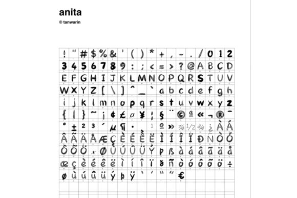 Anita Font Poster 3