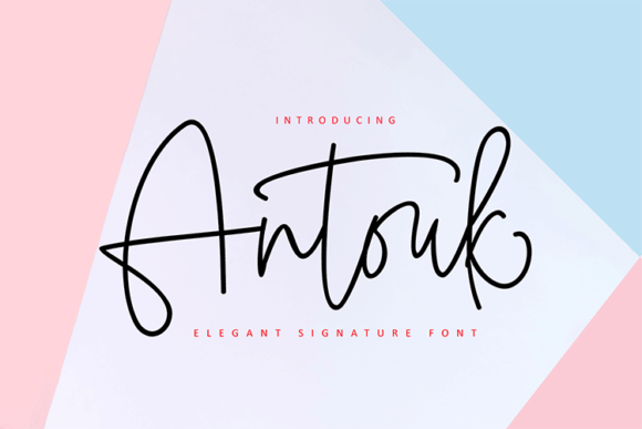 Antuok Signature Font Poster 1