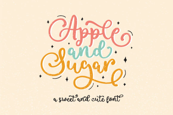 Apple and Sugar Font Poster 1