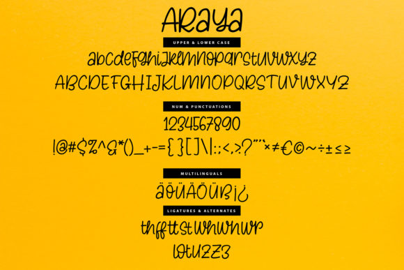 Araya Font Poster 6