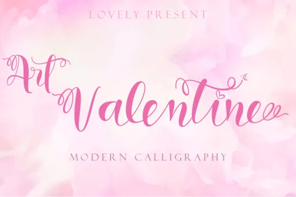 Art Valentine Font Art Valentine Font Poster 1
