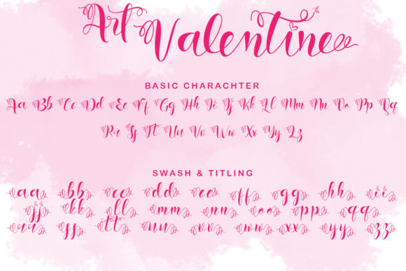 Art Valentine Font Poster 9