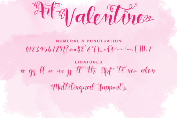 Art Valentine Font Poster 10