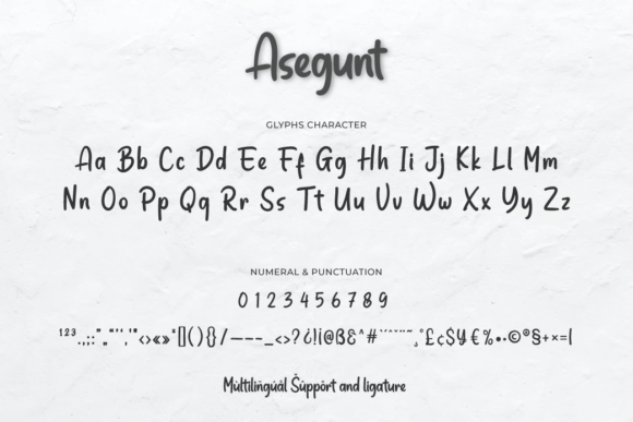 Asegunt Font Poster 10