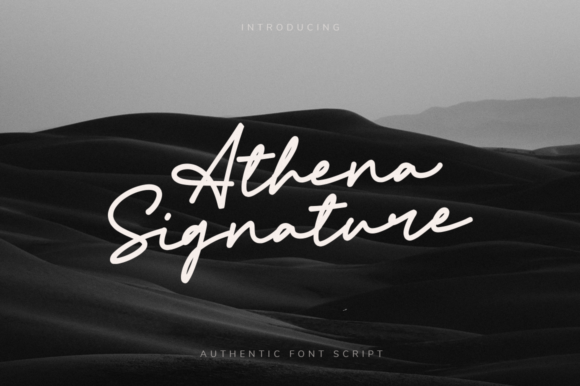 Athena Signature Font Poster 1