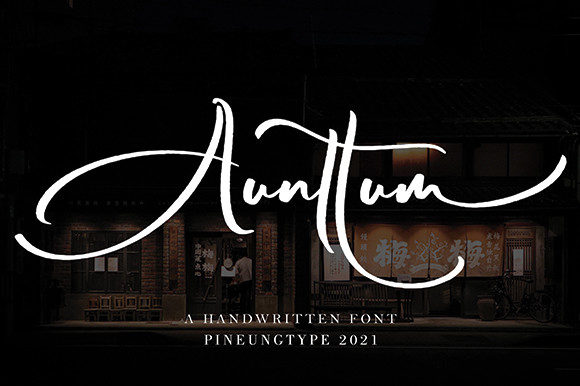 Aunttum Font Poster 1