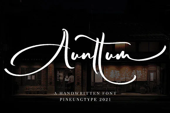 Aunttum Font Poster 1