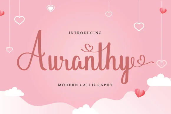 Auranthy Font Auranthy Font Poster 1