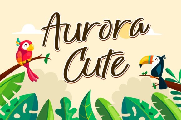 Aurora Cute Font Poster 1