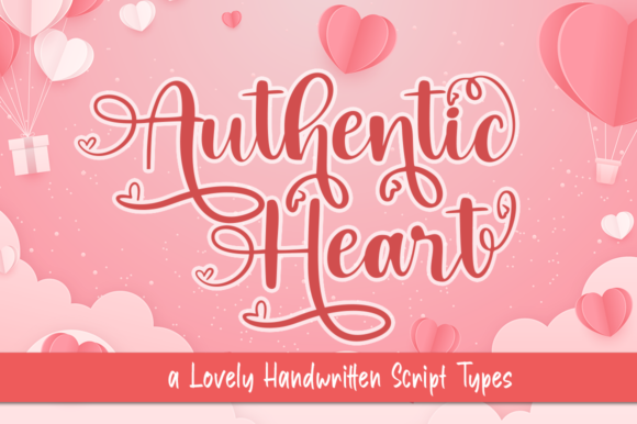 Authentic Heart Font Poster 1
