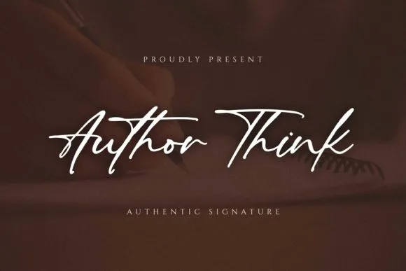 Author Think Font Poster 1
