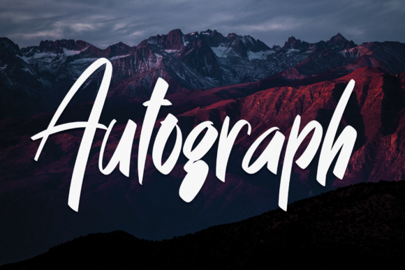 Autograph Font Poster 1