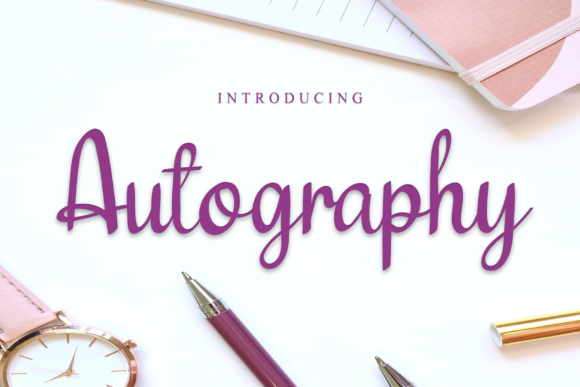 Autography Font Poster 1